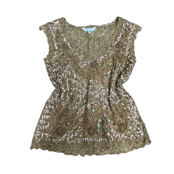 Gold Embellished Y2K Top