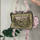Lilac Y2K Snakeskin Bag