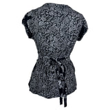 Floral Print Tie Back Top