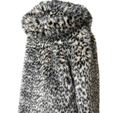 Y2K Leopard Print Faux Fur Coat