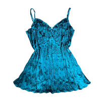 Blue Satin Y2K Cami Top