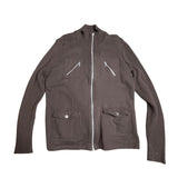Brown Knit Zip Up
