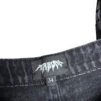 Wide Leg Grunge Denim Jeans