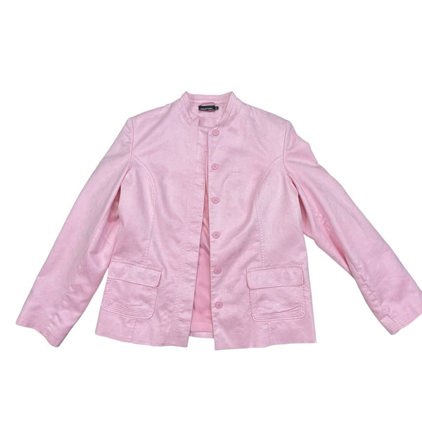 Y2K Pink Suede Jacket