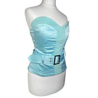 00’s Jane Norman Baby Blue Corset Top