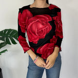 Rose Mesh Vintage Top