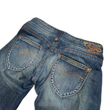 Y2K Embroidered Flare Denim Jeans