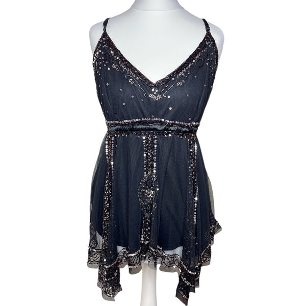Asymmetrical Beaded Cami Top