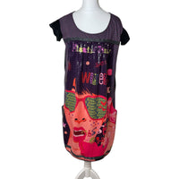Vintage Graphic Sequin Dress