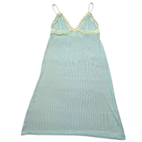 Blue Mesh Slip Dress