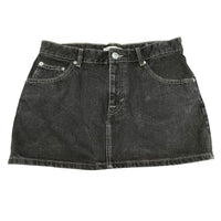 Black Denim Mini Skirt