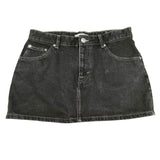 Black Denim Mini Skirt