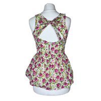 Y2K Peplum Floral Top