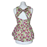 Y2K Peplum Floral Top