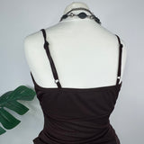Y2K Black Beaded Chain Necklace