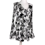 Vintage Long Sleeve Floral Blouse