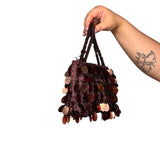 Brown Sequin Mini Bag
