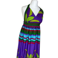 Colourful Halter Neck Maxi Dress