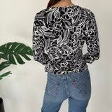 Y2K Black and White Top