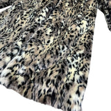 Faux Fur Leopard Print Coat