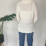 Y2K White Knitted Cardigan
