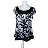 Black & White Satin Top