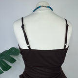 Blue & Black Beaded Vintage Necklace