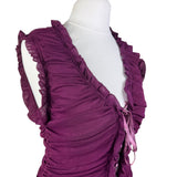 Y2K Mesh Corset Style Lace Up Top