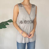 Grey Beaded Cami