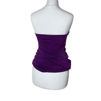 Y2K Purple Strapless Top
