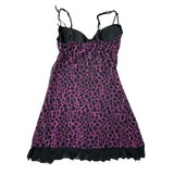 Y2K Animal Print Baby Doll Dress