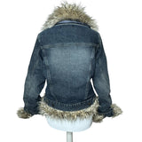 Y2K Faux Fur Denim Jacket