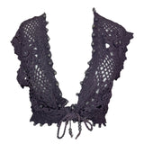 Y2K Purple Crochet Beaded Top