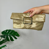 Y2K Gold Clutch Bag
