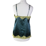 Blue Polka Dot Y2K Satin Cami