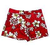 Red Hibiscus Shorts