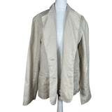 Cream Linen Blazer Jacket