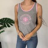 Y2K Graphic Grey Vest Top