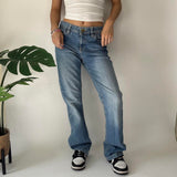 Y2K Embroidered Denim Jeans