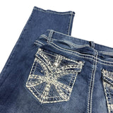 Embroidered Bootcut Denim Jeans