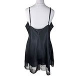Black Satin Slip Dress
