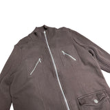 Brown Knit Zip Up