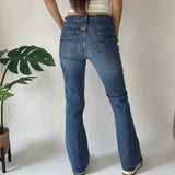 Embroidered Denim Bootcut Jeans