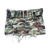 Camo Denim Mini Skirt