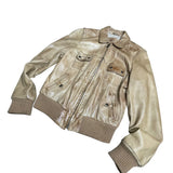 Vintage Leather Bomber Jacket