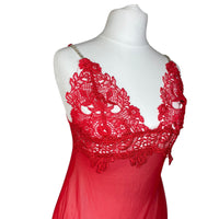 Red Mesh Slip Dress