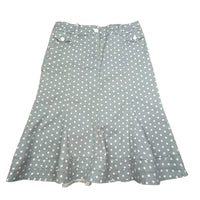 Polka Dot Denim Midi/Maxi Skirt