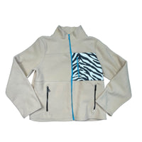 Beige & Zebra Print Fleece