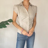 Y2K Button Up Short Sleeve Shirt