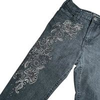 Embroidered Denim Jeans